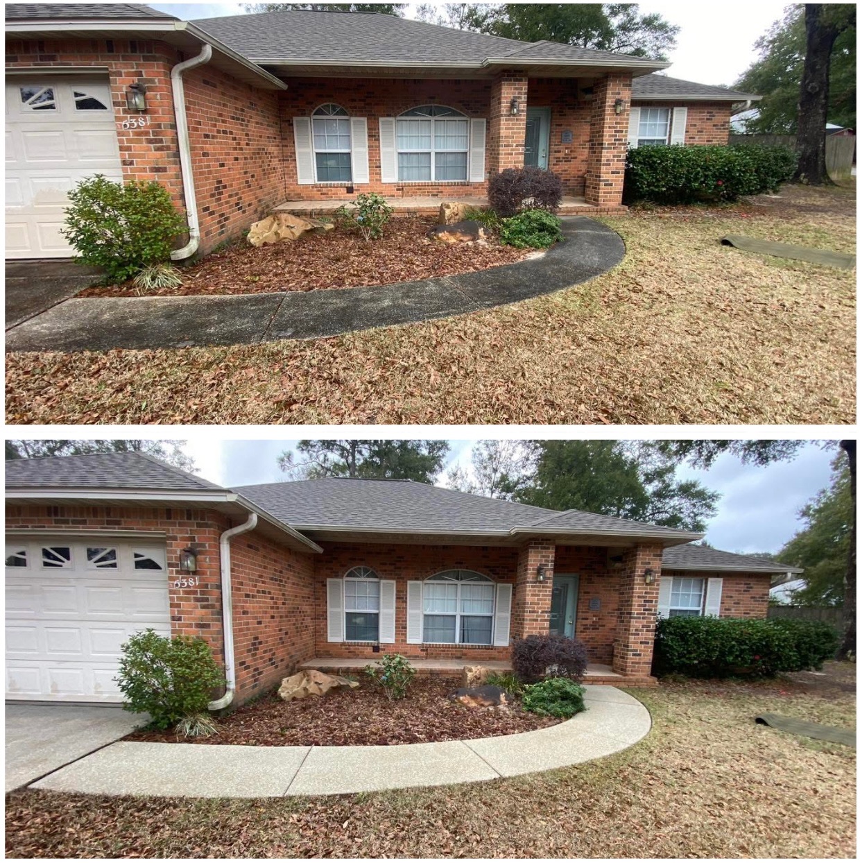 exterior cleaning service - driveway and home